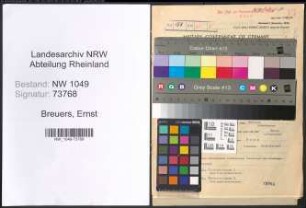 Entnazifizierung Ernst Breuers , geb. 11.01.1909 (Wachtmeister)