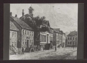Ehemaliges Gymnasium. Leopoldstraße. Aquarell. Sammlung Starke
