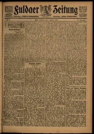 Zweite Ausgabe vom Samstag, den 09. Januar 1904.