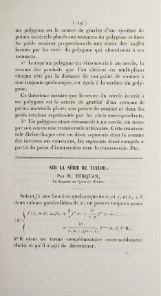 Sur la série de Taylor.