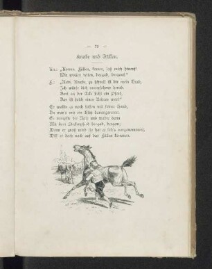 Knabe und Füllen.