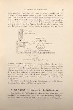 4. Der Aushub des Bodens für die Kellerräume