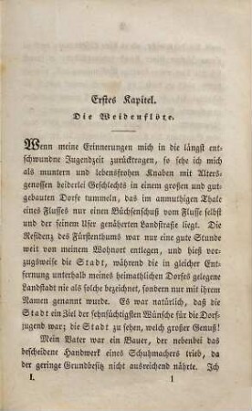 Ludw. Bechstein's gesammelte Erzählungen und Novellen, 1. Clarinette ; 1. Theil