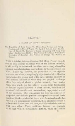 Chapter II. A glance at China's resources