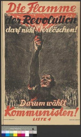 Wahlplakat der KPD für die Reichstagswahl am 7. Dezember 1924