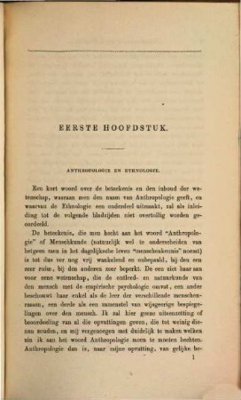 De bewoners van Nederland : grondtrekken eener vaderlandsche ethnologie