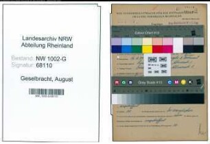 Entnazifizierung August Geselbracht, geb. 16.12.1904 (Ingenieur)