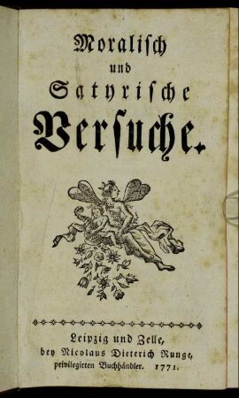 Moralisch und Satyrische Versuche