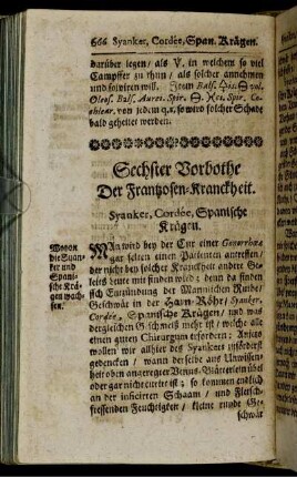 Sechster Vorbothe Der Frantzosen-Kranckheit.