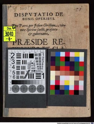 Disputatio de bonis operibus
