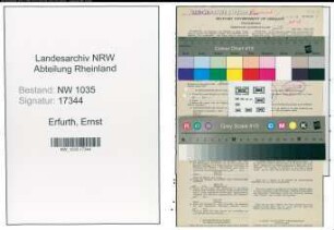 Entnazifizierung Ernst Erfurth , geb. 07.11.1891 (Gasmeister)