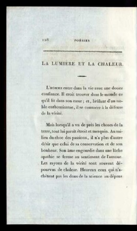 La Lumière Et La Chaleur.