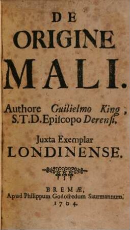 De Origine Mali