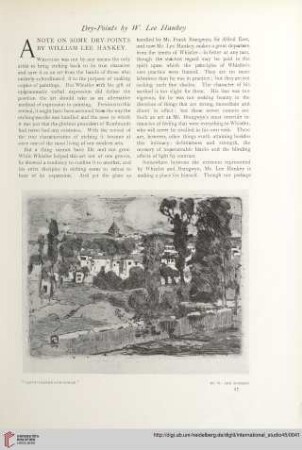 A note on some dry-points by William Lee Hankey