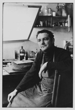 Der Grafiker Baldwin Zettl in seinem Atelier