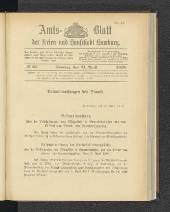 No. 95, 21. April 1918
