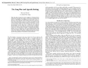 The Iraq war and agenda setting