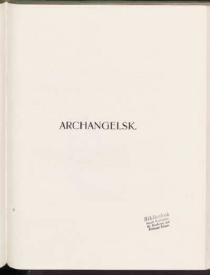 Archangelsk.