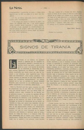 Signos de Tiranía