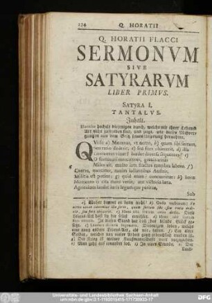 Q. Horatii Flacci Sermonum Sive Satyrarum ...
