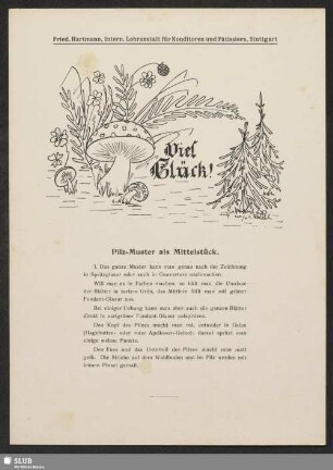 Pilz-Muster als Mittelstück