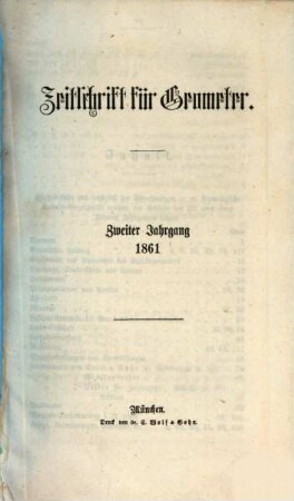 Zeitschrift für Geometer. 2. 1861