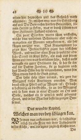 Das neundte Kapitel. Welches man vorbey schlagen kan