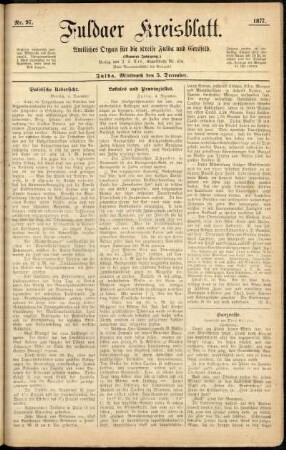 Ausgabe vom Mittwoch, den 05. Dezember 1877.