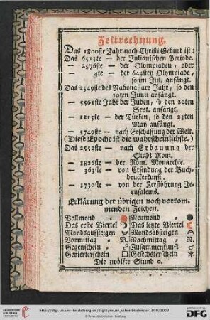Zeitrechnung