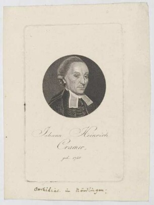 Bildnis des Johann Heinrich Cramer