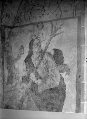 Zyklus mit den 12 Aposteln und und Szenen aus dem Alten Testament — Der heilige Christophorus