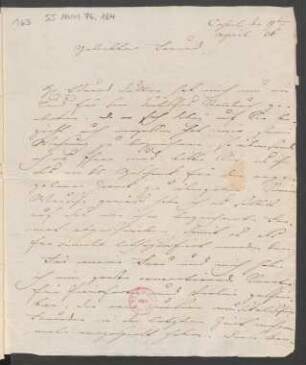 Brief an Wilhelm Speyer : 19.04.1836