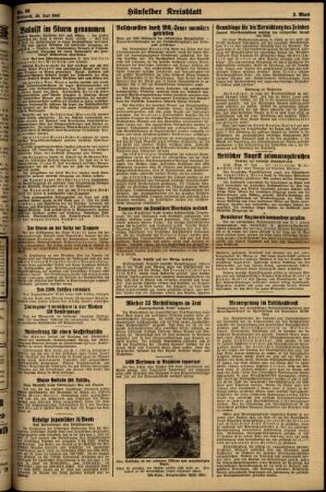Zweite Ausgabe vom Mittwoch, den 29. Juli 1942.