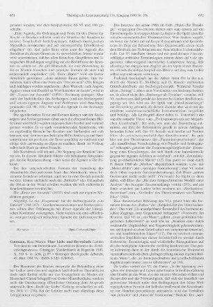 671-674 [Rezension] Gutmann, Hans-Martin, Über Liebe und Herrschaft