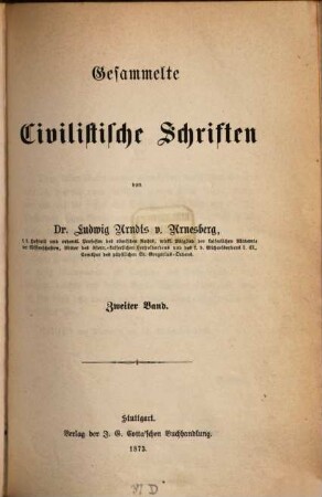 Gesammelte civilistische Schriften, 2