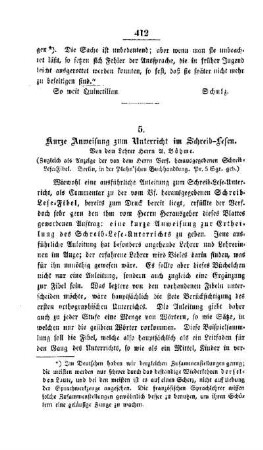 Kurze Anweisung zum Unterricht im Schreib-Lesen