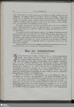 Aue als Industriestadt