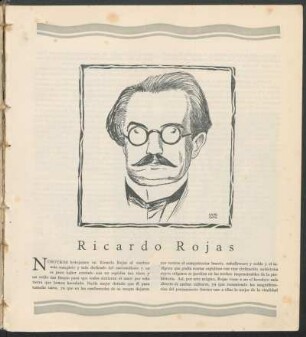 Ricardo Rojas : Dibujo de Raúl Casal Castel