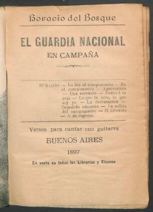 El guardia nacional en campaña