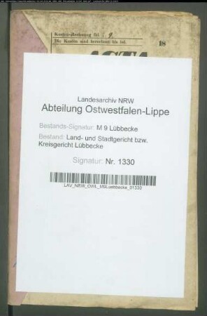 Erblasser: Windhorst, Marie Engel, geb. Vogt: Codizill zum Testament