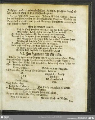 VI. Im sogenannten Grunde