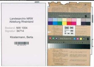 Entnazifizierung Berta Klostermann , geb. 04.06.1895 (Justizangestellte)