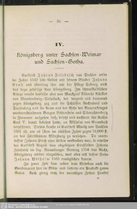 IV. Königsberg unter Sachsen-Weimar und Sachsen-Gotha