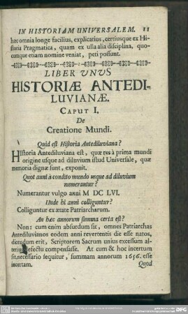 Liber Unus Historiae Antediluvianae