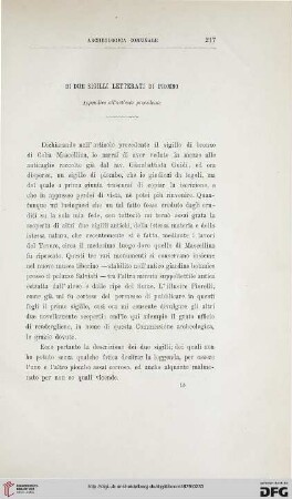 7: Di due sigilli letterati di piombo : appendice all'articolo precedente