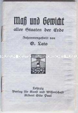 Kommunistische Tarnschrift u.a. über den Bürgerkrieg in Spanien im Einband einer Abhandlung über Maße und Gewichte (ohne Einband)