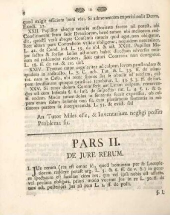Pars II. De jure rerum.