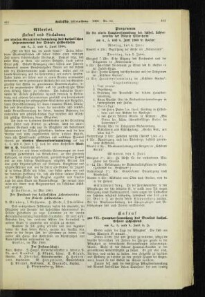 Aufruf und Einladung zur vierten Generalversammlung des katholischen Lehrervereins der Diöcese Hildesheim