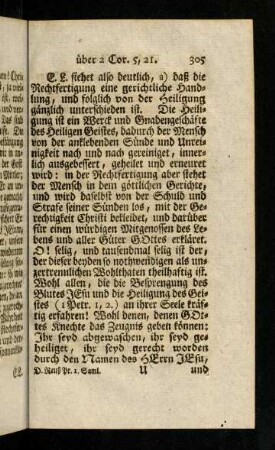 305-319, siehet also deutlich, daß die Rechtfertigung eine gerichtliche Handlung...