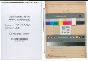 Entnazifizierung Emmy Ohnesorge , geb. 25.07.1895 ()